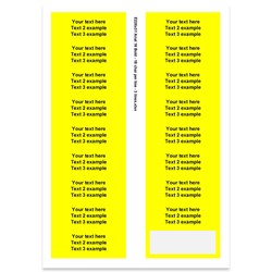 E225331 - 3 lines, Arial 16 max 3 x 18 characters