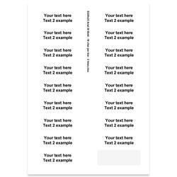 E225422 - 2 lines, Arial 20 max 2 x 16 characters