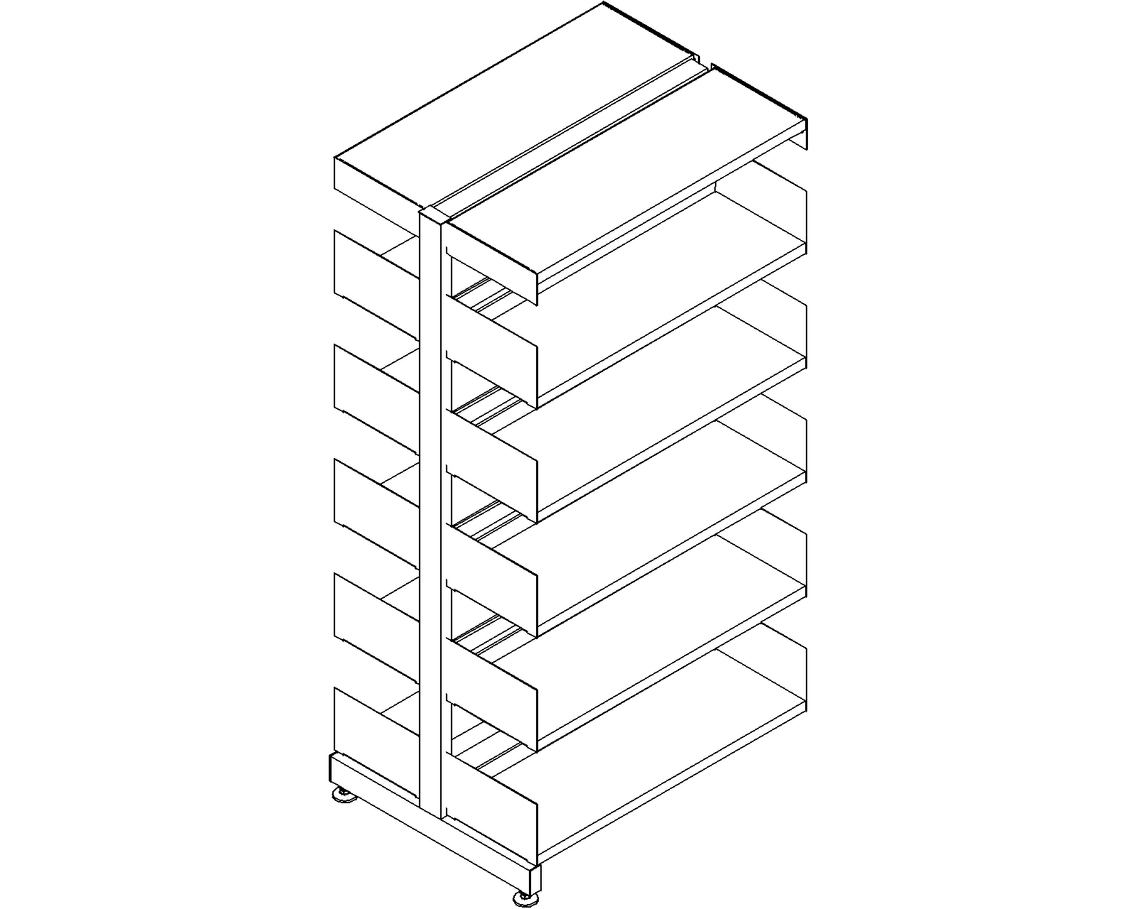 6030 add-on - double-sided - H1520 - D250 - W750 - 3D.dwg