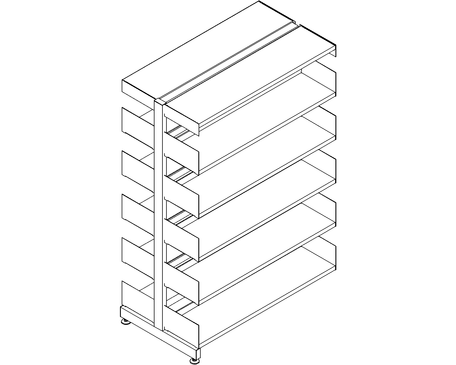 6030 add-on - double-sided - H1520 - D250 - W1000 - 3D.dwg