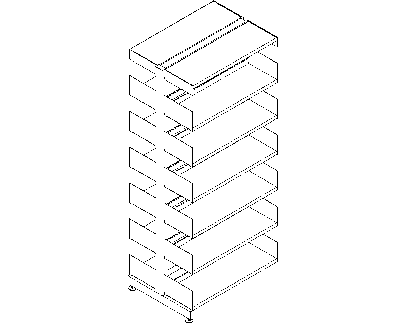 6030 add-on - double-sided - H1820 - D250 - W750 - 3D.dwg