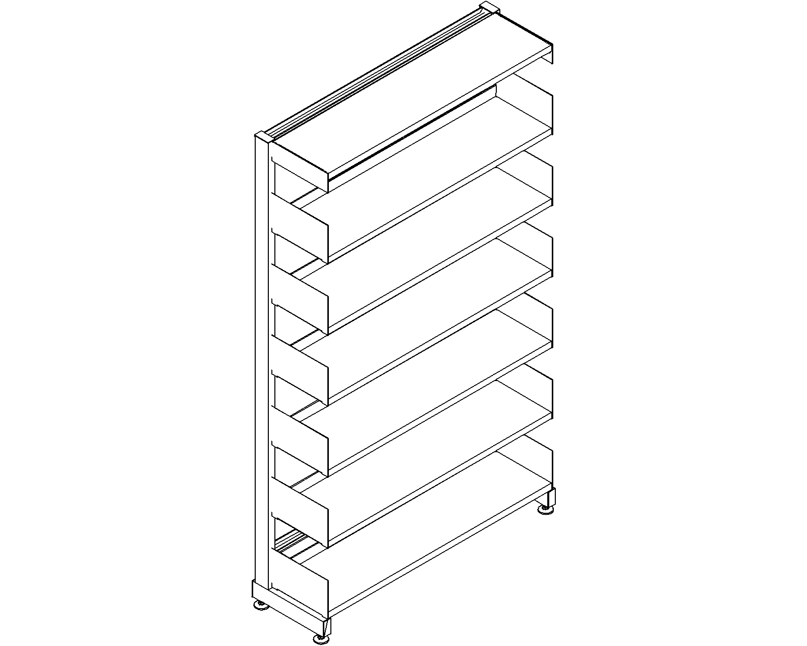 6030 starter - single-sided - H1820 - D250 - W1000 - 3D.dwg
