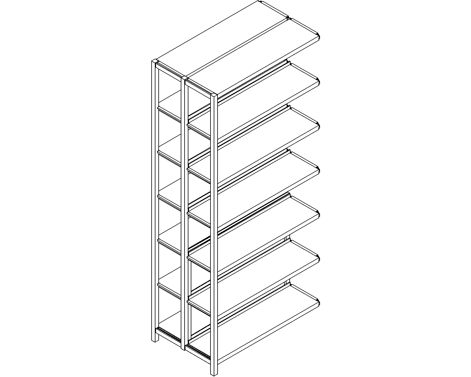 Uniflex add-on – double-sided – H2050 – D250 – W900 – 3D.dwg