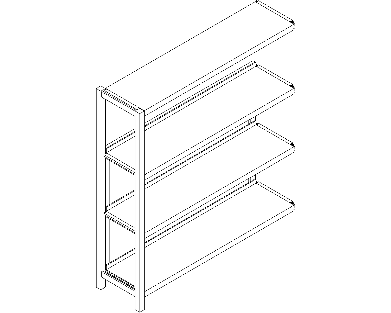 Uniflex add-on – single-sided – H1100 – D250 – W1000 – 3D.dwg