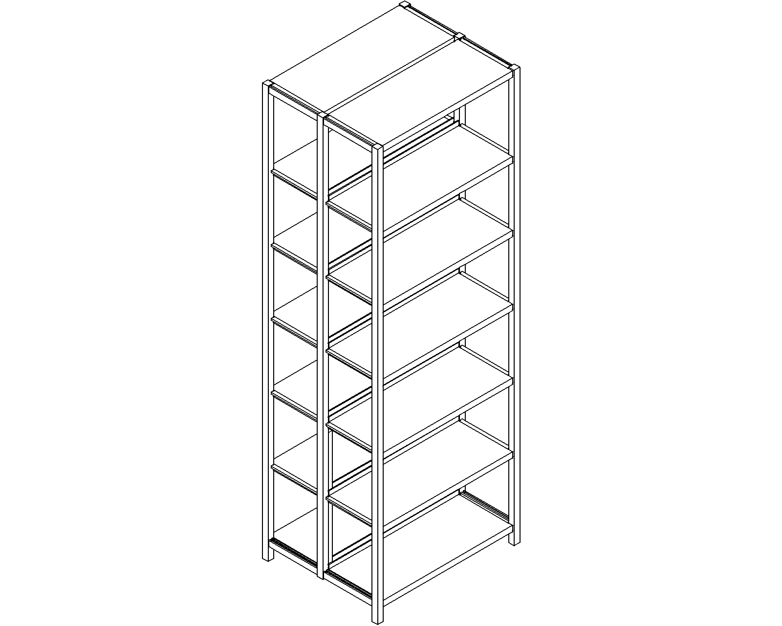 Uniflex starter – double-sided – H2250 – D300 – W750 – 3D.dwg