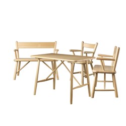 E1575 - Set with table, 2 chairs and bench